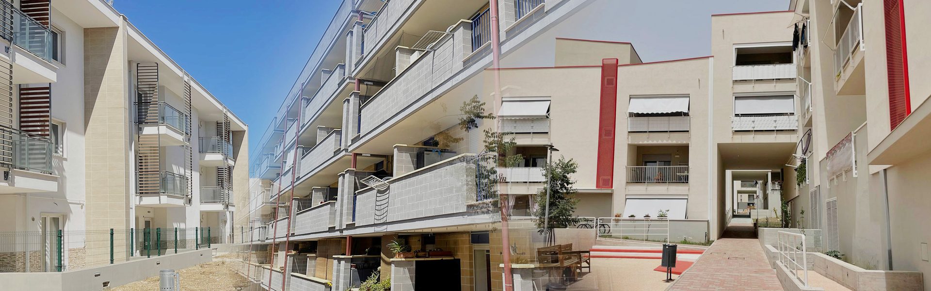 Veduta di un complesso residenziale del Fondo Esperia